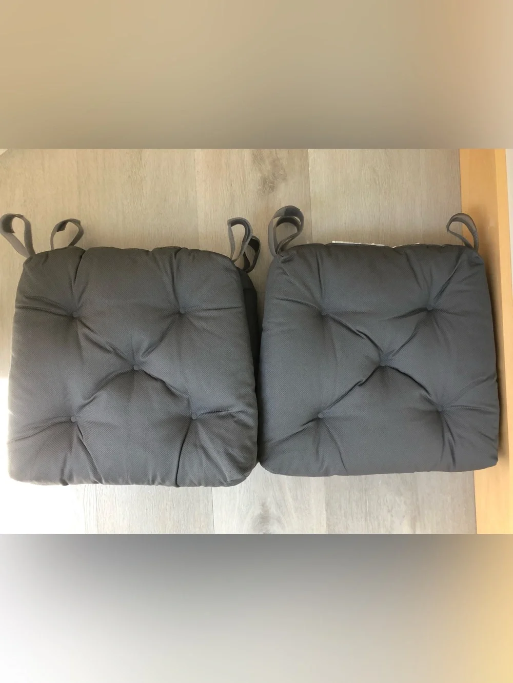 IKEA Thick Cushiony Grey Four Chair Pads
